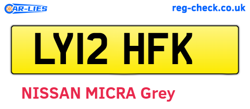 LY12HFK are the vehicle registration plates.