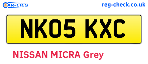 NK05KXC are the vehicle registration plates.