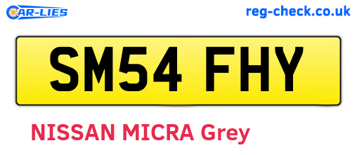 SM54FHY are the vehicle registration plates.