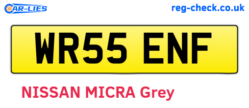 WR55ENF are the vehicle registration plates.