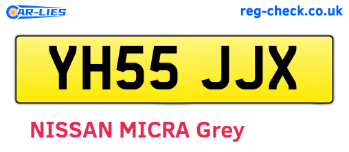 YH55JJX are the vehicle registration plates.