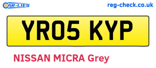YR05KYP are the vehicle registration plates.