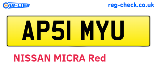 AP51MYU are the vehicle registration plates.