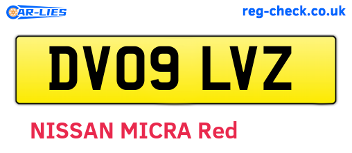 DV09LVZ are the vehicle registration plates.