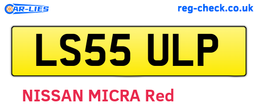 LS55ULP are the vehicle registration plates.