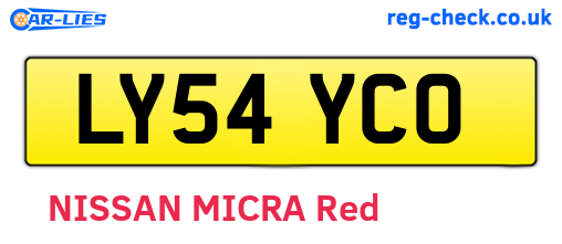 LY54YCO are the vehicle registration plates.