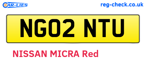 NG02NTU are the vehicle registration plates.