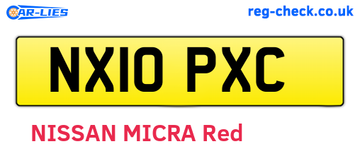 NX10PXC are the vehicle registration plates.