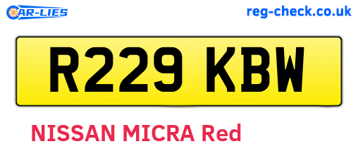 R229KBW are the vehicle registration plates.