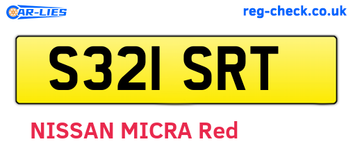S321SRT are the vehicle registration plates.