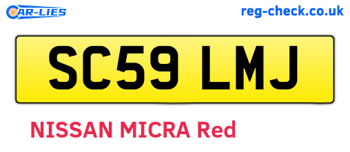 SC59LMJ are the vehicle registration plates.