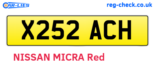 X252ACH are the vehicle registration plates.