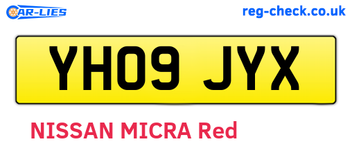 YH09JYX are the vehicle registration plates.