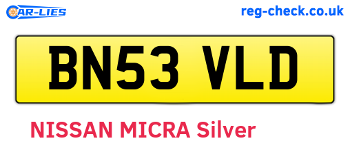 BN53VLD are the vehicle registration plates.