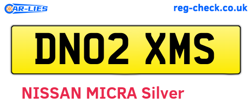 DN02XMS are the vehicle registration plates.