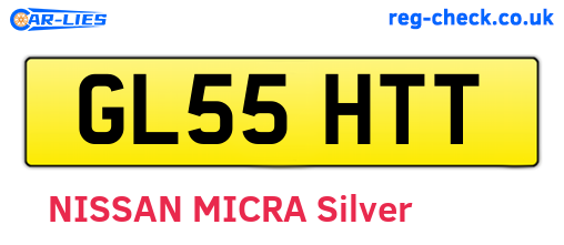 GL55HTT are the vehicle registration plates.