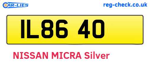 IL8640 are the vehicle registration plates.
