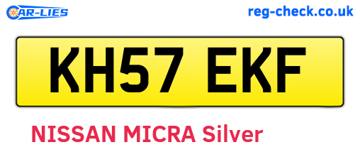 KH57EKF are the vehicle registration plates.