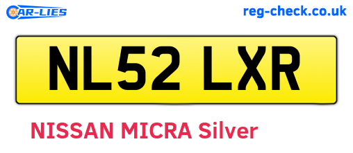 NL52LXR are the vehicle registration plates.