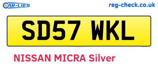 SD57WKL are the vehicle registration plates.