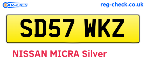 SD57WKZ are the vehicle registration plates.