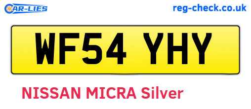 WF54YHY are the vehicle registration plates.