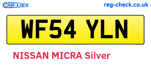 WF54YLN are the vehicle registration plates.