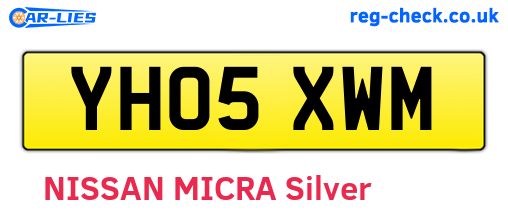 YH05XWM are the vehicle registration plates.