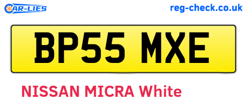 BP55MXE are the vehicle registration plates.