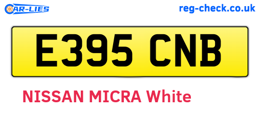 E395CNB are the vehicle registration plates.
