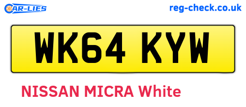WK64KYW are the vehicle registration plates.