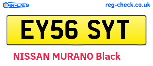 EY56SYT are the vehicle registration plates.