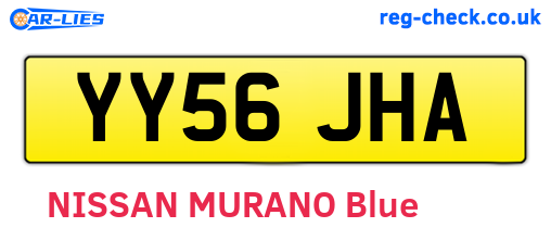 YY56JHA are the vehicle registration plates.