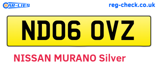 ND06OVZ are the vehicle registration plates.