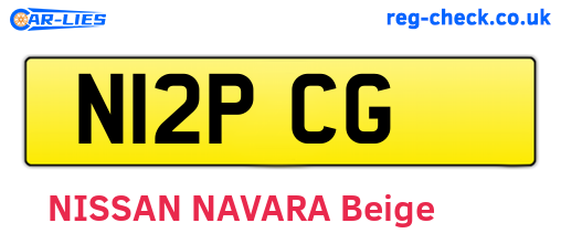 N12PCG are the vehicle registration plates.