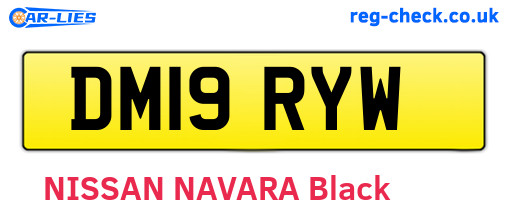 DM19RYW are the vehicle registration plates.