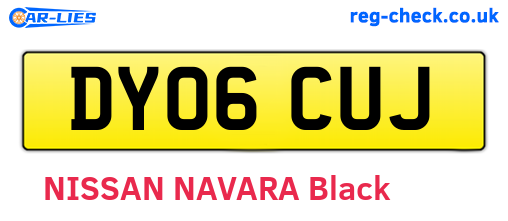 DY06CUJ are the vehicle registration plates.