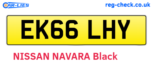 EK66LHY are the vehicle registration plates.