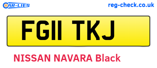FG11TKJ are the vehicle registration plates.