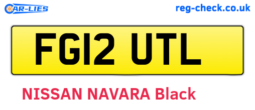 FG12UTL are the vehicle registration plates.