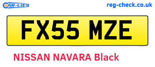 FX55MZE are the vehicle registration plates.