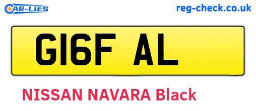 G16FAL are the vehicle registration plates.