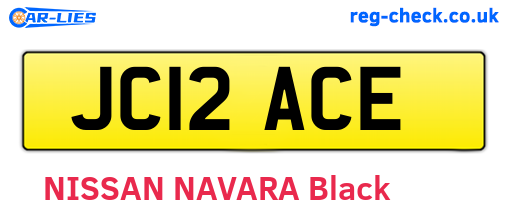JC12ACE are the vehicle registration plates.