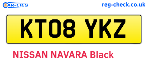 KT08YKZ are the vehicle registration plates.