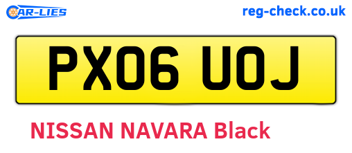 PX06UOJ are the vehicle registration plates.