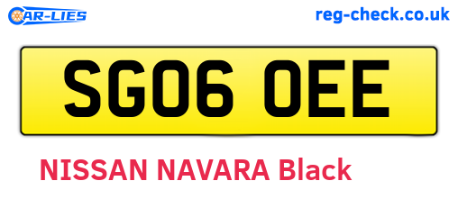 SG06OEE are the vehicle registration plates.