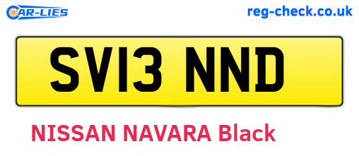SV13NND are the vehicle registration plates.