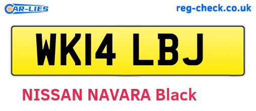WK14LBJ are the vehicle registration plates.