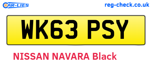 WK63PSY are the vehicle registration plates.