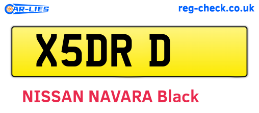 X5DRD are the vehicle registration plates.